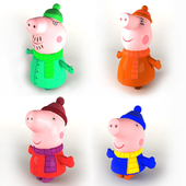 Peppa Pig and his family.