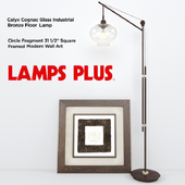 LAMPS PLUS Industrial Bronze Floor Lamp / Modern Wall Art