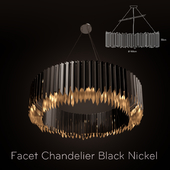 FACET CHANDELIER BLACK NICKEL ON BLACK