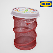 KUSINER Mesh basket with lid, red