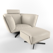 Armchair and pouf Piet Boon Heit