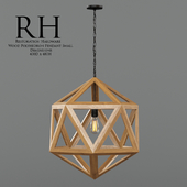 Restoration Hardware / Wood Polyhedron Pendant Small