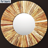 Mirror pier1 Imports, round mirror, wooden, eco style, design, wall decor