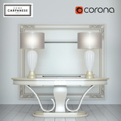 ТВ портал, обеденный стол, настольная лампа  Carpanese Home Italia