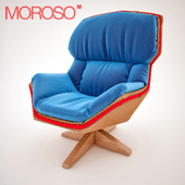 Clarissa Moroso Armchair With Wooden Base