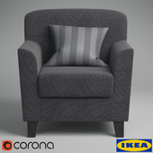 Кресло и пуф Ikea Экенэс