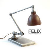 Felix, "Hand Moulded Leather Desk Lamp"