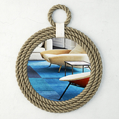 Whitewash Jute Rope Mirror