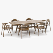 BassamFellows Mantis Side Chair & Kant Table