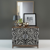 Chest of drawers with a decorative set