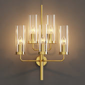 Nine Pieces Large Wall Lights in Brass by Hans-Agne Jakobsson