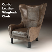 Garbo Leather Wingback Chair
