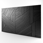 Wall panel in wood