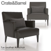 Crate and Barrel Tux Leather Armchair