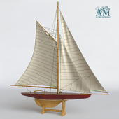 Sailboat Authentic-Models 1895 Defender Sail Model Boat