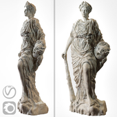 Classic Antique sculpture (Melpomene) vray + corona