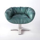 Green leather chair