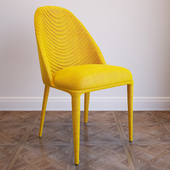 Modrest Brooke Modern Yellow Fabric Dining Chair