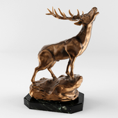 A bronze statue of the Deer