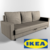 FRIHETEN Sofa bed 3-seat, beige Shiftebu