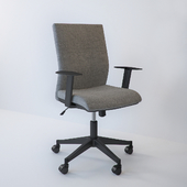 Office chair back support with a cube mechanism