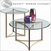 Bassett Mirror Thoroughly Modern Round End Table and Cocktail