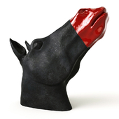 Horse head sculpture