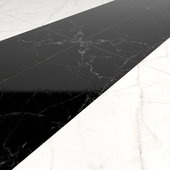 The texture of black and white marble floor