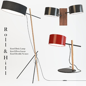 Roll & Hill - Excel Desk, Floor Lamp, Double Sconce