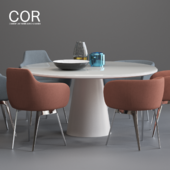 COR Roc chair and Conic Table