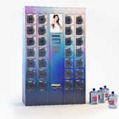 Vending machines selling water in plastic bottles