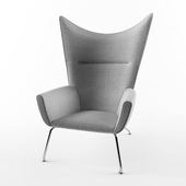 Limited Edition Wegner CH445 Wing Chair &amp; Stool