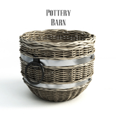 Pottery barn, Cask Round Basket.