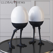 Global Views Ostrich Egg on Legs