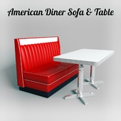 A sofa and table - American Diner