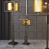 Global Views Double Shade Lamp and Floor Lamp