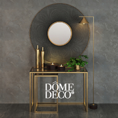 Dome Deco набор декора, консоль с вазами и зеркалом и торшером