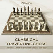 Classical Travertine Chess