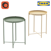 Стол Гладом / Gladom Tray table Ikea, зеленый, желтый