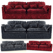 modern red black sofa