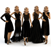 Women's evening dresses on mannequins