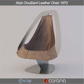 Alain Douillard Leather Chair 1970