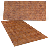 Lozenges leather rug