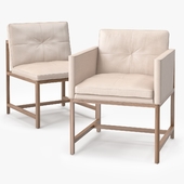 BasssamFellows Wood Frame Side Chair & Armless Side Chair