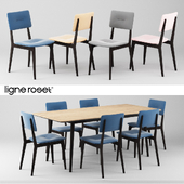Ligne Roset Table Carlotta and Chair Felt 2