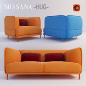 Диван и кресло Missana Hug