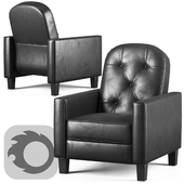 Miller Black Leather Recliner Chair