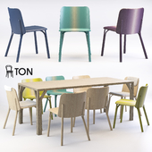 Ton Split chair & Bloom table 2
