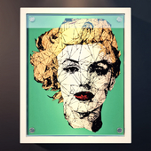 Marilyn Monroe perforated portrait