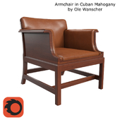 Armchair in Cuban Mahogany by Ole Wanscher